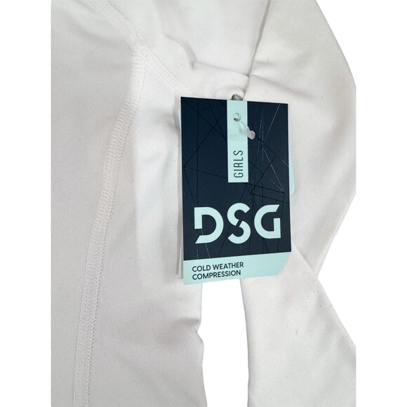 C207 DSG Girls Cold Weather Compression Shirt Top 2XS Pure White Base Layer - Picture 3 of 3